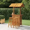 Image de Ensemble De Bar De Jardin 3 Pcs Bois D'acacia Solide Vidaxl