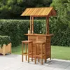 Image de Ensemble De Bar De Jardin 3 Pcs Bois D'acacia Solide Vidaxl