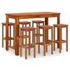 Image de Vidaxl ensemble de bar de jardin 7 pcs bois d'acacia solide