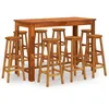 Image de Ensemble De Bar De Jardin 9 Pcs Bois D'acacia Solide Vidaxl