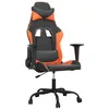 Image de Chaise De Jeu De Massage Noir Et Orange Similicuir Vidaxl
