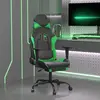 Image de Chaise De Jeu De Massage Et Repose-pied Noir Et Vert Similicuir Vidaxl