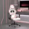 Image de Chaise De Jeu De Massage Blanc Et Rose Similicuir Vidaxl