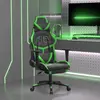 Image de Chaise De Jeu De Massage Avec Repose-pied Noir&vert Similicuir Vidaxl