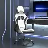 Image de Chaise De Jeu De Massage Blanc Et Noir Similicuir Vidaxl