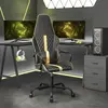 Image de Chaise De Jeu De Massage Doré Et Noir Similicuir Vidaxl