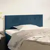 Image de Tête De Lit Bleu Foncé 100x5x78/88 Cm Velours Vidaxl