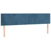 Image de Têtes De Lit Bleu Foncé 160 X 5 X 78/88 Cm Velours Vidaxl