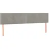 Image de Têtes De Lit Gris Clair 200x5x78/88 Cm Velours Vidaxl