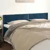 Image de Têtes De Lit Bleu Foncé 200 X 5 X 78/88 Cm Velours Vidaxl