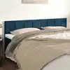 Image de Têtes De Lit Bleu Foncé 200 X 5 X 78/88 Cm Velours Vidaxl