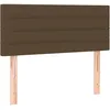 Image de Tête De Lit Marron Foncé 90x5x78/88 Cm Tissu Vidaxl