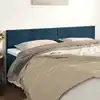 Image de Têtes De Lit Bleu Foncé 160 X 5 X 78/88 Cm Velours Vidaxl