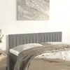 Image de Têtes De Lit Gris Clair 144x5x78/88 Cm Velours Vidaxl
