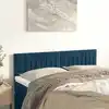 Image de Têtes De Lit Bleu Foncé 144 X 5 X 78/88 Cm Velours Vidaxl