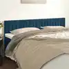 Image de Têtes De Lit Bleu Foncé 180 X 5 X 78/88 Cm Velours Vidaxl