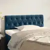 Image de Tête De Lit Bleu Foncé 100x7x78/88 Cm Velours Vidaxl