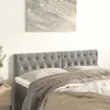 Image de vidaXL Têtes de lit Gris clair 144 x 7 x 78/88 cm Velours 346348