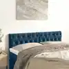 Image de Têtes De Lit Bleu Foncé 144 X 7 X 78/88 Cm Velours Vidaxl