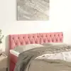 Image de Têtes De Lit Rose 160x7x78/88 Cm Velours Vidaxl
