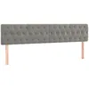 Image de Têtes De Lit Gris Clair 180x7x78/88 Cm Velours Vidaxl