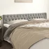 Image de vidaXL Têtes de lit Gris clair 180x7x78/88 cm Velours 346376