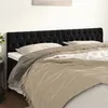 Image de Têtes De Lit Noir 180 X 7 X 78/88 Cm Velours Vidaxl