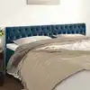 Image de Têtes De Lit Bleu Foncé 180 X 7 X 78/88 Cm Velours Vidaxl