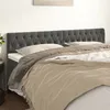 Image de Têtes De Lit Gris Foncé 200x7x78/88 Cm Velours Vidaxl