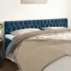 Image de Têtes De Lit Bleu Foncé 200 X 7 X 78/88 Cm Velours Vidaxl