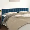 Image de Têtes De Lit Bleu Foncé 200 X 5 X 78/88 Cm Velours Vidaxl