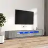 Image de Ensemble De Meubles Tv Avec Lumières Led 3 Pcs Sonoma Gris Vidaxl