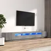 Image de Ensemble De Meubles Tv Avec Lumières Led 3 Pcs Sonoma Gris Vidaxl