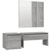 Image de Ensemble De Meubles De Couloir Sonoma Gris Bois D'ingénierie Vidaxl