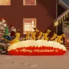 Image de vidaXL Décoration Gonflable de Père Noël et Renne à LED Décoration de Noël Ornement de Vacances Décoration de Fête Ornement 345327