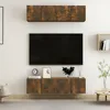 Image de Meubles Tv Muraux 4 Pcs Chêne Fumé 60x30x30cm Bois D'ingénierie Vidaxl