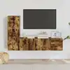Image de Ensemble De Meubles Tv 3 Pcs Chêne Fumé Bois D'ingénierie Vidaxl