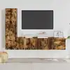 Image de Ensemble De Meubles Tv 3 Pcs Chêne Fumé Bois D'ingénierie Vidaxl