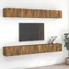 Image de Meubles Tv 8 Pcs Chêne Fumé 60x30x30 Cm Bois D'ingénierie Vidaxl