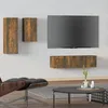 Image de Ensemble De Meubles Tv 4 Pcs Chêne Fumé Bois D'ingénierie Vidaxl