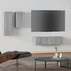 Image de Ensemble De Meubles Tv 4 Pcs Sonoma Gris Bois D'ingénierie Vidaxl