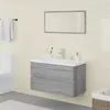 Image de Meubles De Salle De Bain Sonoma Gris Bois D'ingénierie Vidaxl