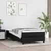 Image de Matelas De Lit À Ressorts Ensachés Fermeté Moyenne Noir 90x200x20 Cm Tissu Vidaxl