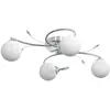 Image de Plafonnier Avec Abat-jour Ronds En Verre Pour 4 Led G9 Vidaxl