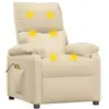 Image de Vidaxl fauteuil de massage crème tissu