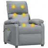 Image de Vidaxl fauteuil de massage gris clair tissu
