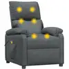 Image de Vidaxl fauteuil de massage gris foncé tissu