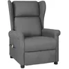 Image de Fauteuil De Massage Gris Clair Tissu Vidaxl