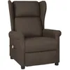 Image de Fauteuil De Massage Marron Foncé Tissu Vidaxl