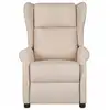 Image de Vidaxl fauteuil de massage crème tissu